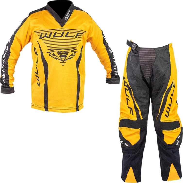 Wulfsport 2023 Kids Linear Motocross Jersey & Pants Yellow Kit 3 Wulfsport 2023 Kids Linear Motocross Jersey & Pants Yellow Kit - Image 3