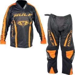 Biker Style Shop -Biker Style Shop lrgscale28442 Wulfsport 2023 Kids Linear Motocross Jersey Pnats Orange Kit 1200 1
