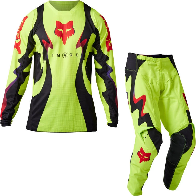 Fox Racing 2023 180 Kozmik Motocross Jersey & Pants Flo Yellow Kit 3 Fox Racing 2023 180 Kozmik Motocross Jersey & Pants Flo Yellow Kit - Image 3
