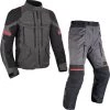 Oxford Rockland Motorcycle Jacket & Trousers Charcoal Black Red Kit