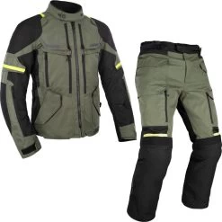 Oxford Rockland Motorcycle Jacket & Trousers Khaki Black Fluo Kit -Biker Style Shop lrgscale28632 Oxford Rockland Motorcycle Jacket Trousers Khaki Black Fluo Kit 1600 1