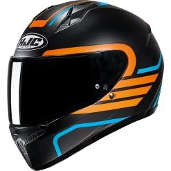 HJC C10 Lito Motorcycle Helmet -Biker Style Shop lrgscale28725 HJC C10 Lito Motorcycle Helmet Blue Orange 1600 1