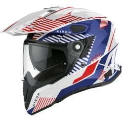 Airoh Commander Boost Dual Sport Helmet & Visor -Biker Style Shop lrgscale28810 Airoh Commander Boost Dual Sport Helmet White Blue 1600 1