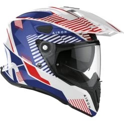 Airoh Commander Boost Dual Sport Helmet & Visor -Biker Style Shop lrgscale28810 Airoh Commander Boost Dual Sport Helmet White Blue 1600 2