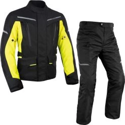 Oxford Metro 2.0 Motorcycle Jacket & Trousers Black Fluo Kit