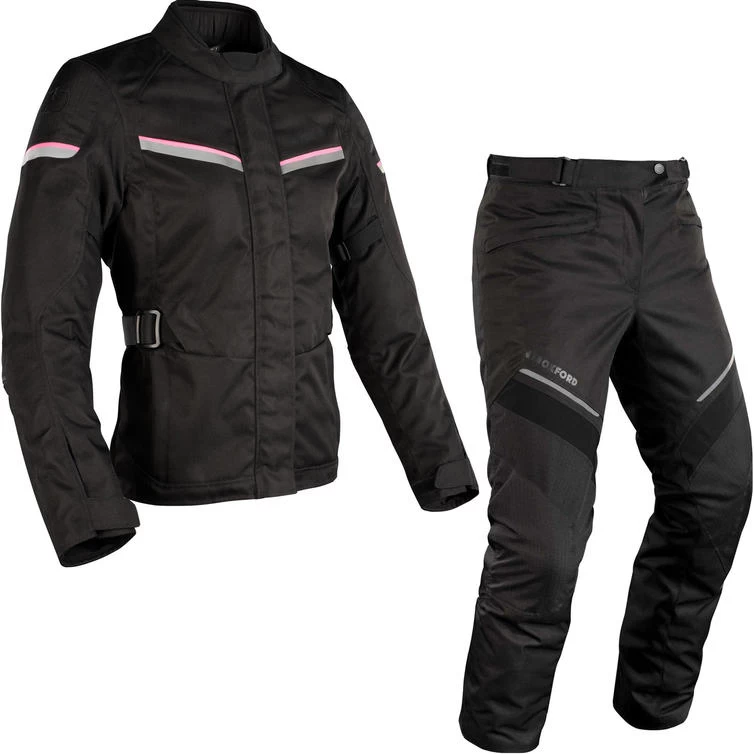 Oxford Oxford Dakota 3.0 Ladies Motorcycle Jacket & Trousers Tech Pink Black Kit 2 Oxford Oxford Dakota 3.0 Ladies Motorcycle Jacket & Trousers Tech Pink Black Kit - Image 2