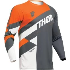 Thor Sector Checker 2024 Motocross Jersey -Biker Style Shop lrgscale29013 Thor Sector Checker 2024 Motocross Jersey Charcoal Orange 1600 1