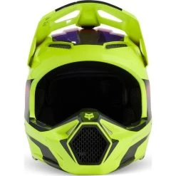Fox Racing 2024 V1 Flora Motocross Helmet - Yellow -Biker Style Shop lrgscale29108 Fox Racing 2024 V1 Flora Motocross Helmet Yellow 1600 3