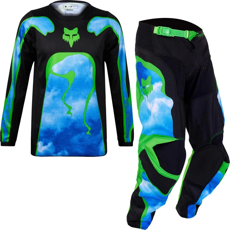 Fox Racing 2024 Youth 180 Atlas Motocross Jersey & Pants Black Green Kit 3 Fox Racing 2024 Youth 180 Atlas Motocross Jersey & Pants Black Green Kit - Image 3