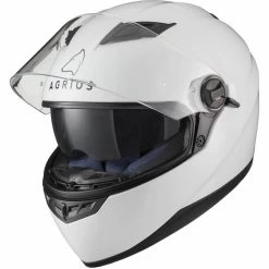 Agrius Rage SV Solid Motorcycle Helmet & Visor -Biker Style Shop lrgscale51008 Agrius Rage SV Solid Motorcycle Helmet White 1600 1 1