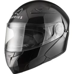Agrius Fury Flip Front Motorcycle Helmet -Biker Style Shop lrgscale51073 Agrius Fury Helmet 1600 Gloss Black 1