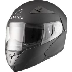 Agrius Fury Flip Front Motorcycle Helmet -Biker Style Shop lrgscale51073 Agrius Fury Helmet 1600 Matt Black 2