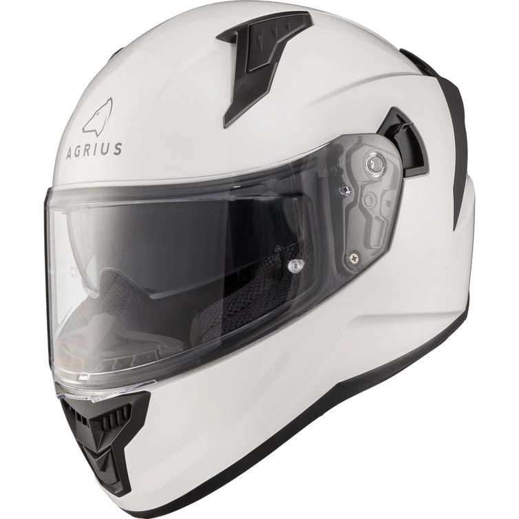 Agrius Wrath Solid Gloss White Motorcycle Helmet Pinlock And Visor 7 Agrius Wrath Solid Gloss White Motorcycle Helmet Pinlock And Visor - Image 7