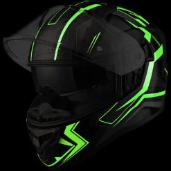 Agrius Wrath Polaris Glow In The Dark Motorcycle Helmet -Biker Style Shop lrgscale51096 Agrius Wrath Polaris Motorcycle Helmet Green 1600 1 GLOWOINDARK