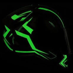 Agrius Wrath Polaris Glow In The Dark Motorcycle Helmet -Biker Style Shop lrgscale51096 Agrius Wrath Polaris Motorcycle Helmet Green 1600 20