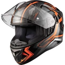 Agrius Wrath Polaris Orange Twilight Glow In The Dark Motorcycle Helmet Pinlock And Visor -Biker Style Shop lrgscale51096 Agrius Wrath Polaris Motorcycle Helmet Orange 1600 2