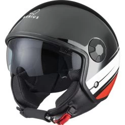 Agrius Score Conoid Open Face Motorcycle Helmet, Peak & Visor -Biker Style Shop lrgscale51118 Agrius Score Conoid Open Face Motorcycle Helmet Gloss Black 1600 1 1