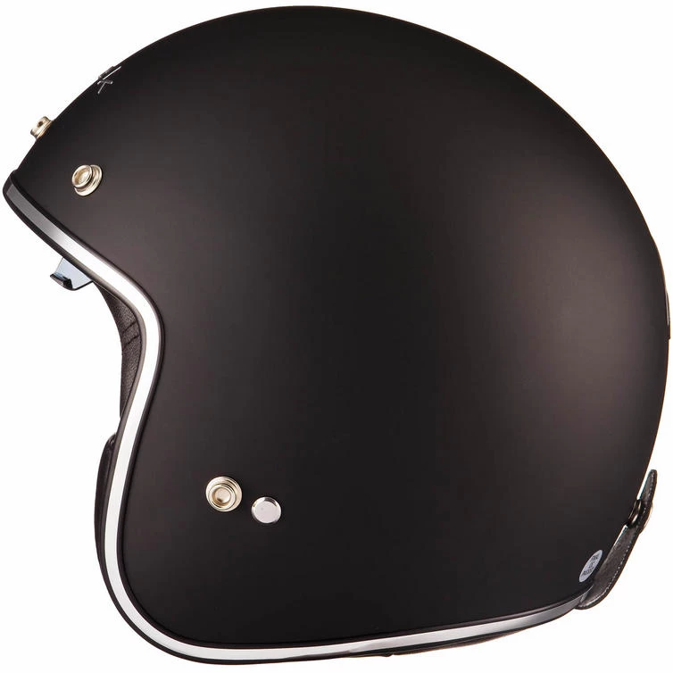 Black Classic Open Face Motorcycle Helmet 6 Black Classic Open Face Motorcycle Helmet - Image 6