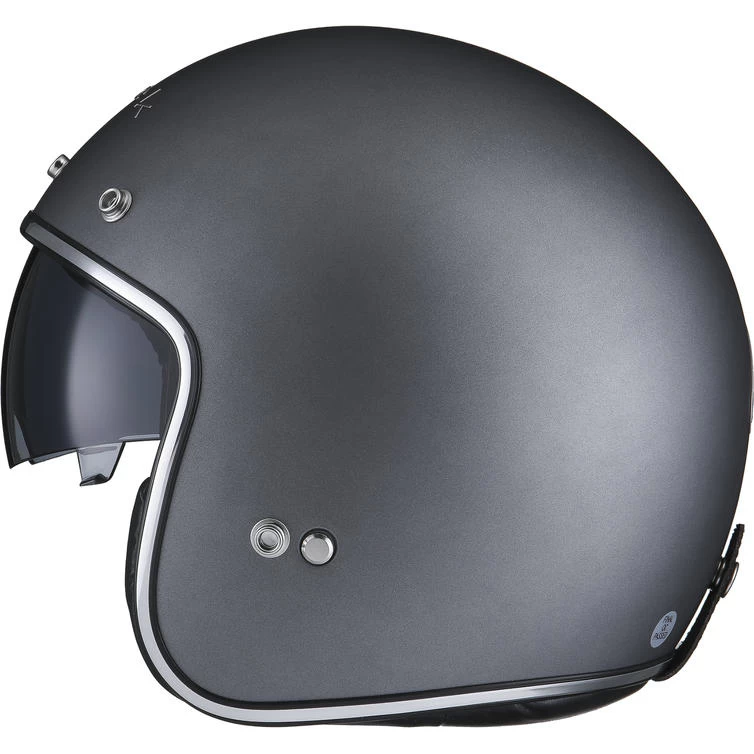 Black Classic Open Face Motorcycle Helmet 9 Black Classic Open Face Motorcycle Helmet - Image 9