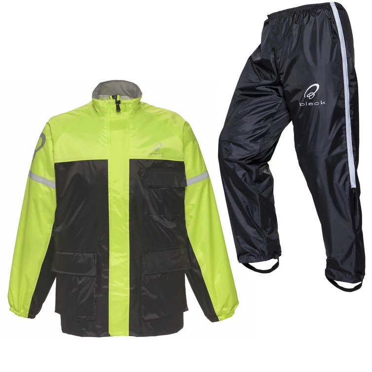 Black Black Spectre Waterproof Motorcycle Hi-Vis Kit 1 Black Black Spectre Waterproof Motorcycle Hi-Vis Kit