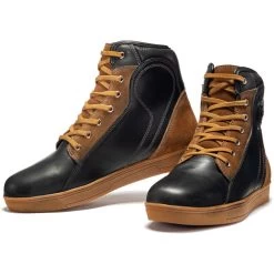 Black Streetwise Ankle Motorcycle Boots -Biker Style Shop lrgscale5267 Black Streetwise Ankle Motorcycle Boot 1