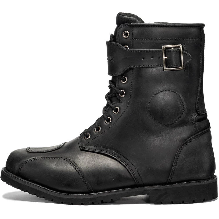 Black Heritage Leather Motorcycle Boots 5 Black Heritage Leather Motorcycle Boots - Image 5