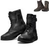Black Heritage Leather Motorcycle Boots