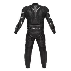Black Black Thunder 1-Piece Leather Motorcycle Suit -Biker Style Shop lrgscale5284 Black Thunder Race Suit 2 1