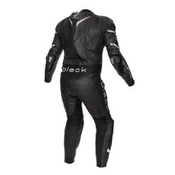 Black Black Thunder 1-Piece Leather Motorcycle Suit -Biker Style Shop lrgscale5284 Black Thunder Race Suit 3 1