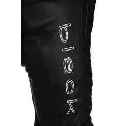 Black Black Thunder 1-Piece Leather Motorcycle Suit -Biker Style Shop lrgscale5284 Black Thunder Race Suit 5 1