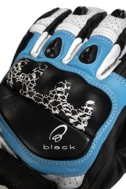 Black Metro Short Leather Motorcycle Gloves -Biker Style Shop lrgscale5289 Black Metro Short Motorcycle Gloves 1600 4