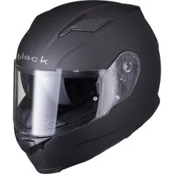 Black Apex Full Face Motorcycle Helmet & Visor -Biker Style Shop lrgscale5294 Black Apex Full Face Solid Helmet Matt Black 1