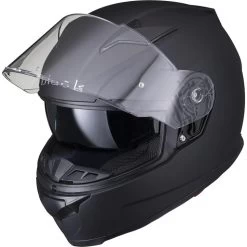 Black Apex Full Face Motorcycle Helmet & Visor -Biker Style Shop lrgscale5294 Black Apex Full Face Solid Helmet Matt Black 3