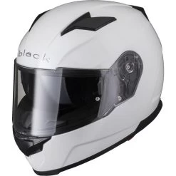 Black Apex Full Face Motorcycle Helmet & Visor -Biker Style Shop lrgscale5294 Black Apex Full Face Solid Helmet White 1