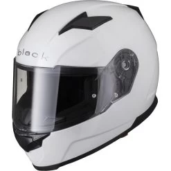 Black Apex Full Face Motorcycle Helmet & Visor -Biker Style Shop lrgscale5294 Black Apex Full Face Solid Helmet White 2