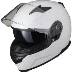 Black Apex Full Face Motorcycle Helmet & Visor -Biker Style Shop lrgscale5294 Black Apex Full Face Solid Helmet White 3