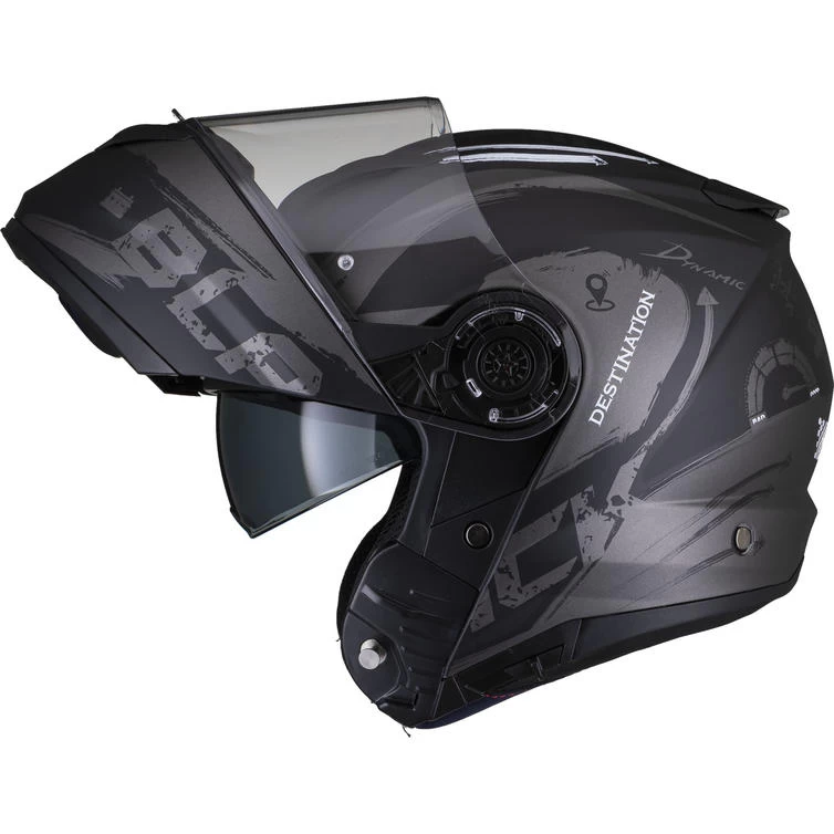 Black Optimus II Destination Flip Front Motorcycle Helmet 11 Black Optimus II Destination Flip Front Motorcycle Helmet - Image 11