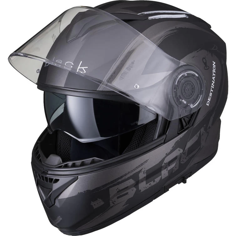 Black Optimus II Destination Flip Front Motorcycle Helmet 7 Black Optimus II Destination Flip Front Motorcycle Helmet - Image 7
