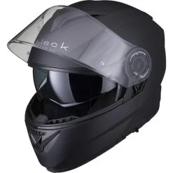 Black Optimus II Flip Front Solid Motorcycle Helmet & Visor 15 Black Optimus II Flip Front Solid Motorcycle Helmet & Visor -Biker Style Shop lrgscale5297 Black Optimus II Flip Front Helmet Matt Black 3 1