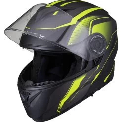 Black Optimus II Infinity Flip Front Motorcycle Helmet & Visor Kit 22 Black Optimus II Infinity Flip Front Motorcycle Helmet & Visor Kit -Biker Style Shop lrgscale5297 Black Optimus II Infinity Flip Front Helmet Hi Vis 4