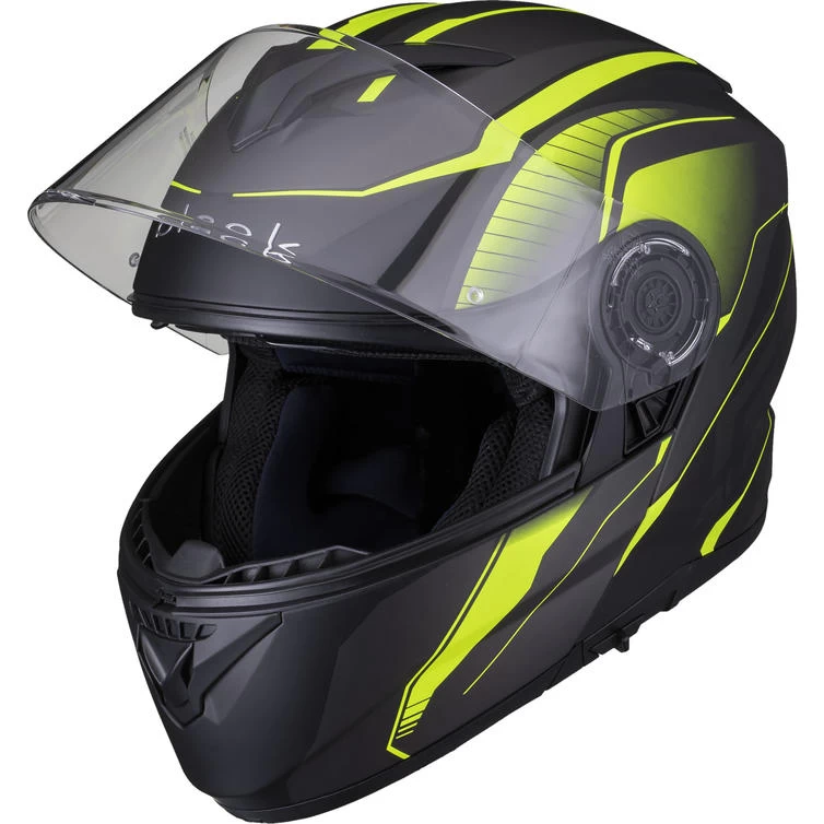 Black Optimus II Infinity Flip Front Motorcycle Helmet & Visor Kit 11 Black Optimus II Infinity Flip Front Motorcycle Helmet & Visor Kit - Image 11