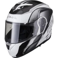 Black Optimus II Infinity Flip Front Motorcycle Helmet & Visor Kit 17 Black Optimus II Infinity Flip Front Motorcycle Helmet & Visor Kit -Biker Style Shop lrgscale5297 Black Optimus II Infinity Flip Front Helmet White 2