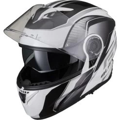 Black Optimus II Infinity Flip Front Motorcycle Helmet & Visor Kit 19 Black Optimus II Infinity Flip Front Motorcycle Helmet & Visor Kit -Biker Style Shop lrgscale5297 Black Optimus II Infinity Flip Front Helmet White 3