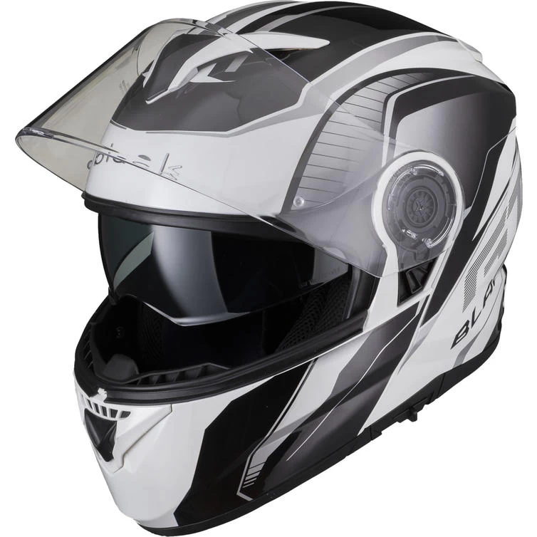 Black Optimus II Infinity Flip Front Motorcycle Helmet & Visor Kit 8 Black Optimus II Infinity Flip Front Motorcycle Helmet & Visor Kit - Image 8