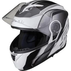 Black Optimus II Infinity Flip Front Motorcycle Helmet & Visor Kit 21 Black Optimus II Infinity Flip Front Motorcycle Helmet & Visor Kit -Biker Style Shop lrgscale5297 Black Optimus II Infinity Flip Front Helmet White 4