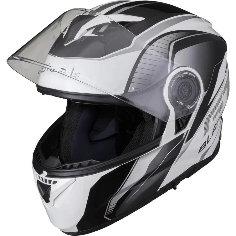 Black Optimus II Infinity Flip Front Motorcycle Helmet & Visor Kit 10 Black Optimus II Infinity Flip Front Motorcycle Helmet & Visor Kit - Image 10
