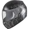 Black FastTrack Deface Kids Motorcycle Helmet