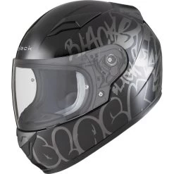 Black FastTrack Deface Kids Motorcycle Helmet -Biker Style Shop lrgscale5381 Black FastTrack Deface Kids Motorcycle Helmet Black 1600 1