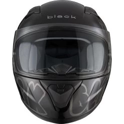 Black FastTrack Deface Kids Motorcycle Helmet -Biker Style Shop lrgscale5381 Black FastTrack Deface Kids Motorcycle Helmet Black 1600 5