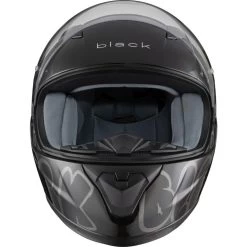 Black FastTrack Deface Kids Motorcycle Helmet -Biker Style Shop lrgscale5381 Black FastTrack Deface Kids Motorcycle Helmet Black 1600 6